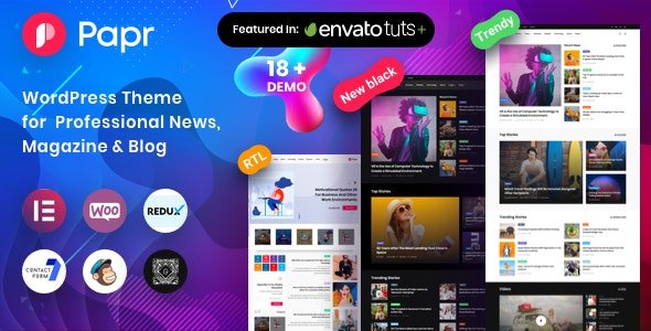 Papr - News Magazine WordPress Theme